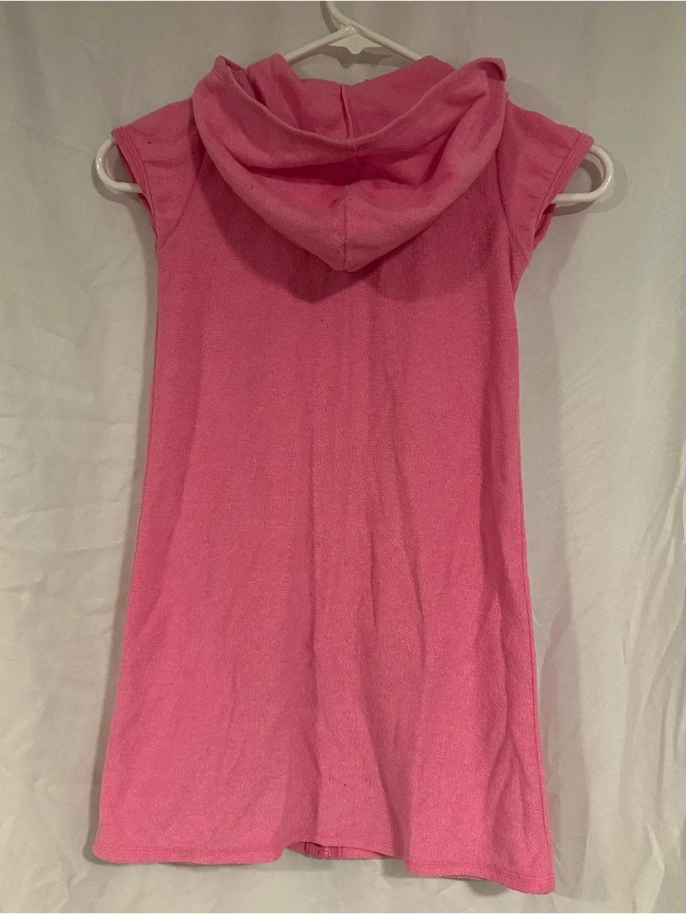 SO Pink Hooded Zip Terry Kids Cover-Up